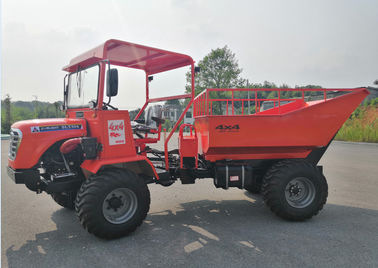 Μίνι αρθρωμένο φορτηγό απορρίψεων τετράτροχου Drive για τη γεωργία στη φυτεία ελαιοφοινίκων